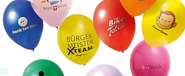 Luftballons bedruckt im Werbeartikel-Shop bestellen - Werbeluftballons mit Logo bedrucken