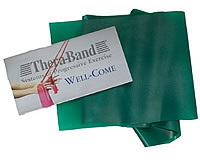 Theraband grün, bedrucktes Fitnessband