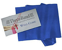 Theraband blau, bedrucktes Fitnessband